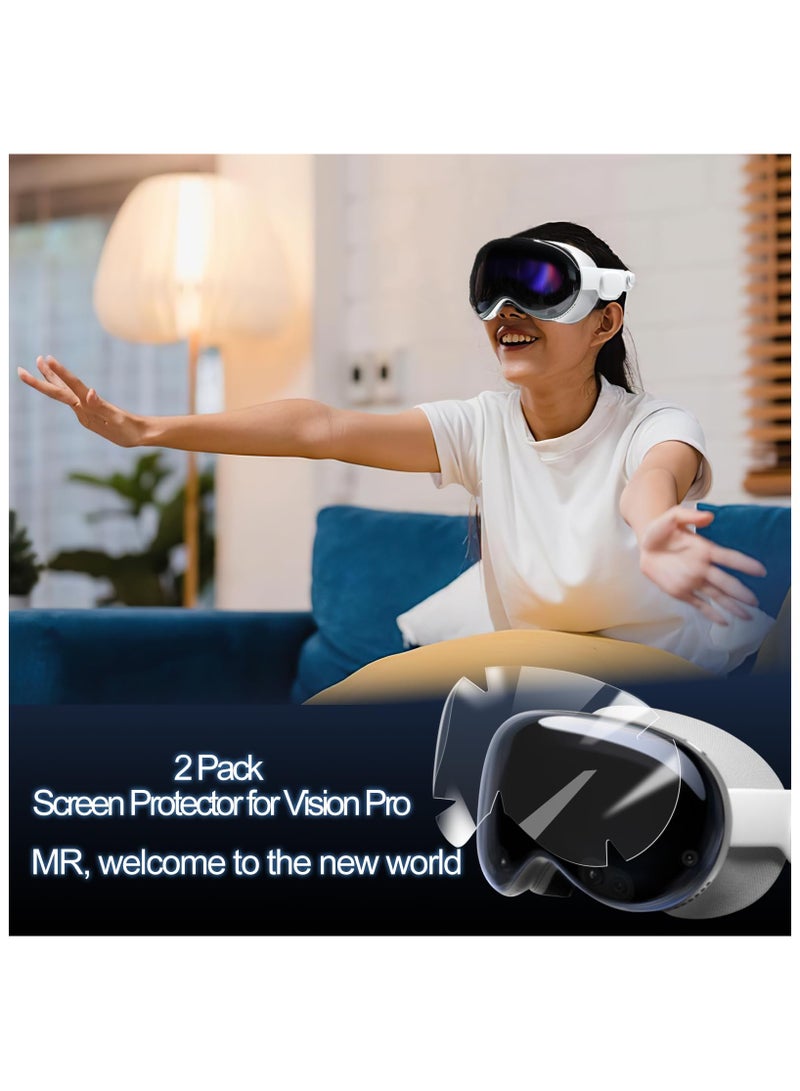 SYOSI 5 Pack Screen Protector for Vision Pro, TPU Hydrogel Screen Protective, 3D Flexible Curved Full Coverage Edge Protection, HD Clear Bubble Free Screen Protective for Apple Vision Pro - Image 2