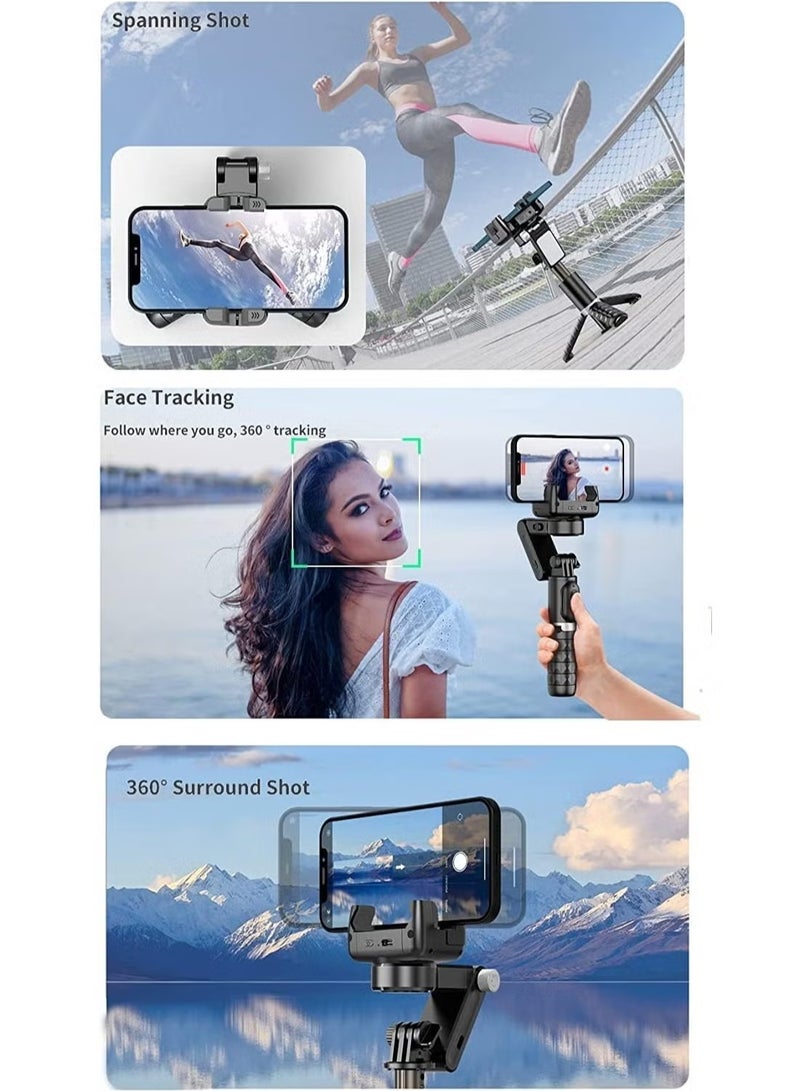 ELTRAZONE Q18 Desktop Tripod Gimbal Stabilizer with 360° Rotation, Wireless Remote & Auto-Tracking – Portable Smartphone Stabilizer with Fill Light for iPhone & Android - Image 2