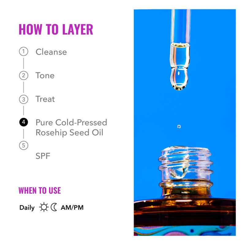 Good Molecules Pure Cold-Pressed Rosehip Seed Oil - 100% Natural Rose Hip Oil Light Weight Face Moisturizer for Anti-Aging, and Plumping - Hydrating Facial Skin Care - Image 5