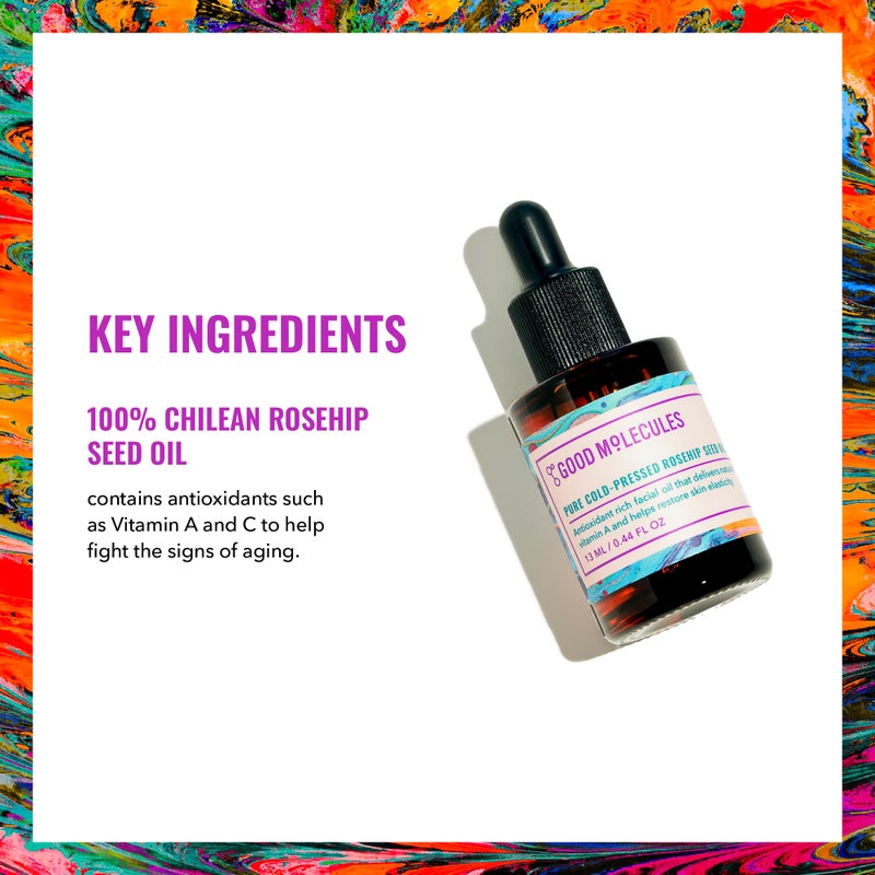 Good Molecules Pure Cold-Pressed Rosehip Seed Oil - 100% Natural Rose Hip Oil Light Weight Face Moisturizer for Anti-Aging, and Plumping - Hydrating Facial Skin Care - Image 3