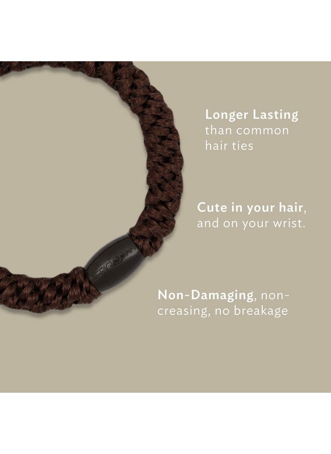 L. Erickson - Grab & Go Pony Hair Ties - Denim Blue - 8 Pack Grab And Go Ponytail Holders - Hair Ties No Damage - Navy Light Blue Color Hair Bands Hair Accessories For Women - Image 1