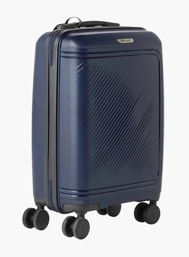 Wave Men Textured 3-Piece Hardcase Trolley Bag with Retractable Handle Set Set-3 - 20-24-28