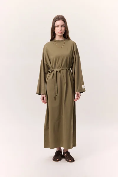 Manuka Belted Long Sleeve Dress