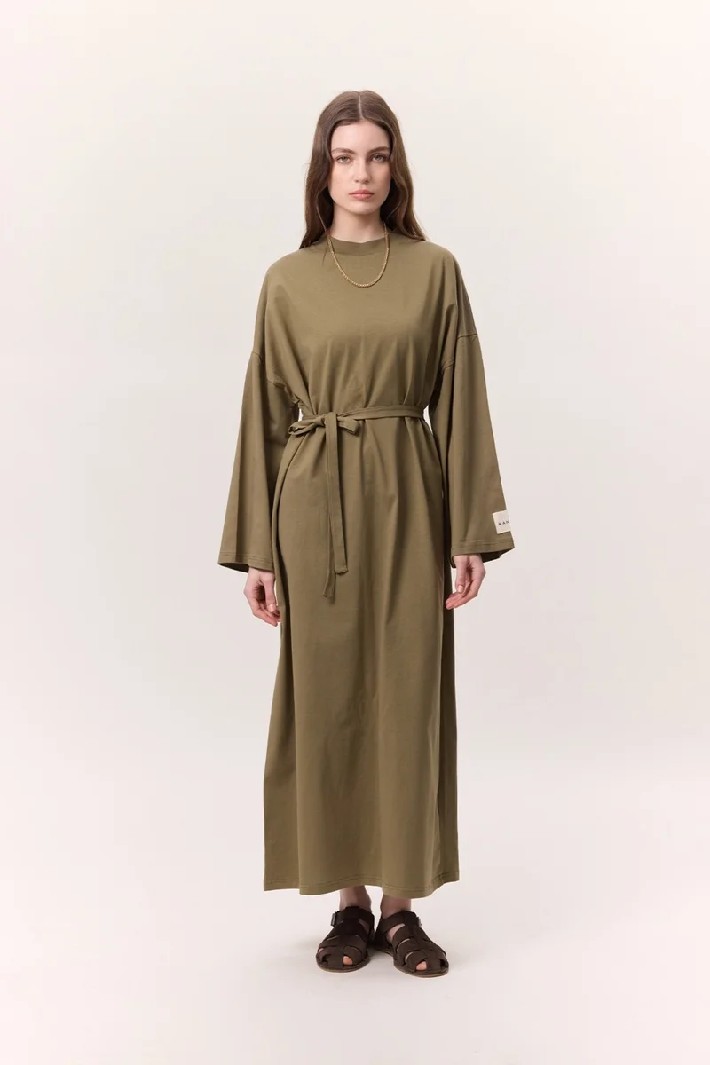 Manuka Belted Long Sleeve Dress