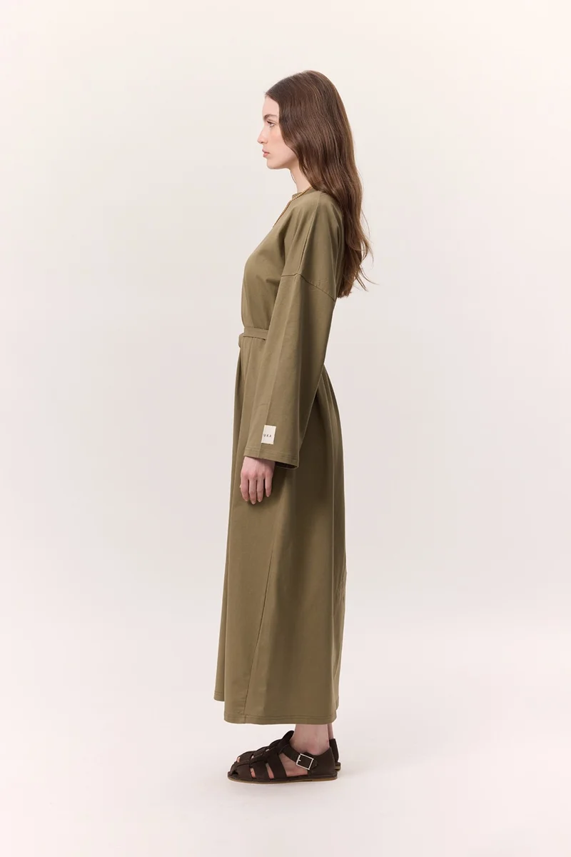 Manuka Belted Long Sleeve Dress