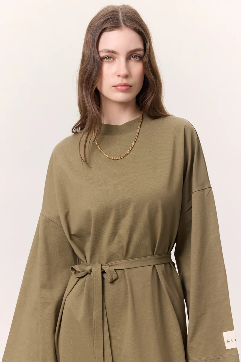 Manuka Belted Long Sleeve Dress