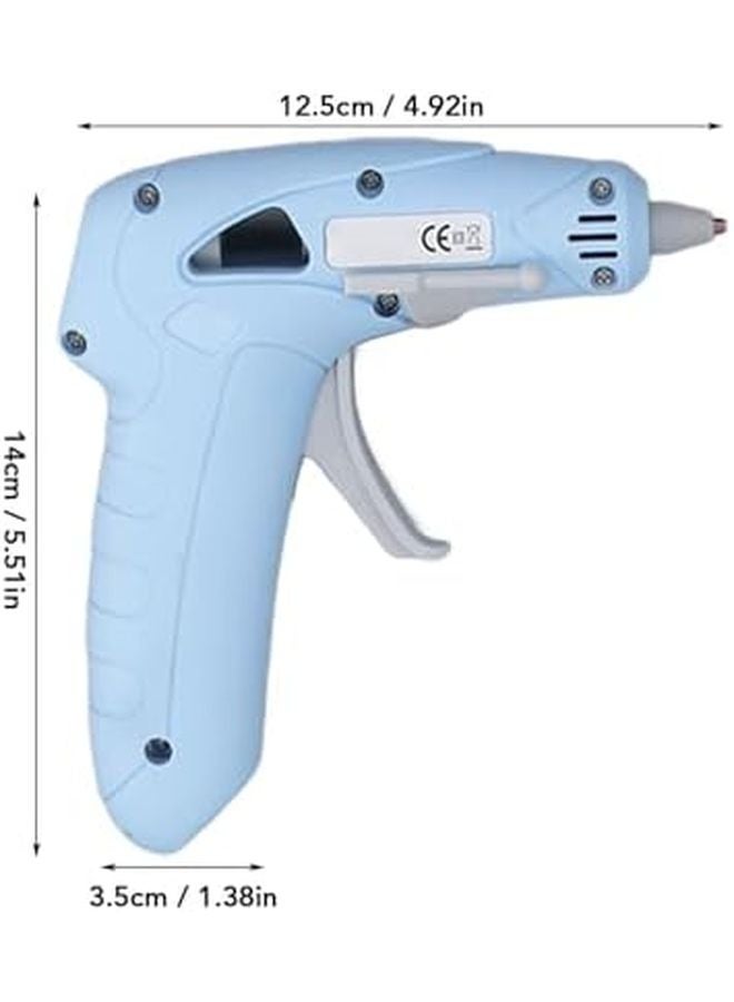 Cordless Mini Hot Glue Gun Blue Rechargeable with 30 Glue Sticks for DIY Crafts Home Decor - Image 3
