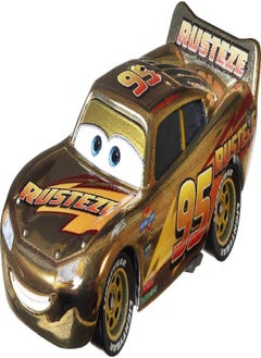 Disney Cars Disney Cars Golden Die-Cast Lightning McQueen 1:55Scale Movie Character for Racing and Storytelling Fun, Gift for Kids Age 3 Years and Older  - Image 2