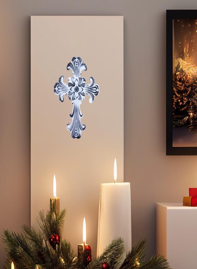 Castleore Easy Wall Hanging Home Decor Religious Christian Crosses for Wall | Best for Home, Office and As Gift | Size L 10.2 W 7.6 | (White Antique) - Image 4