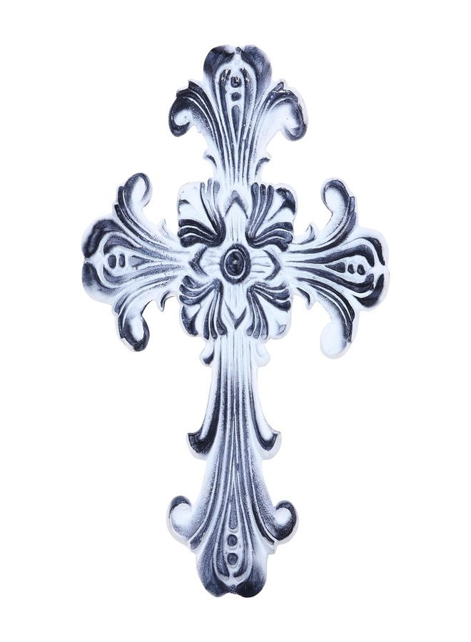 Castleore Easy Wall Hanging Home Decor Religious Christian Crosses for Wall | Best for Home, Office and As Gift | Size L 10.2 W 7.6 | (White Antique) - Image 2