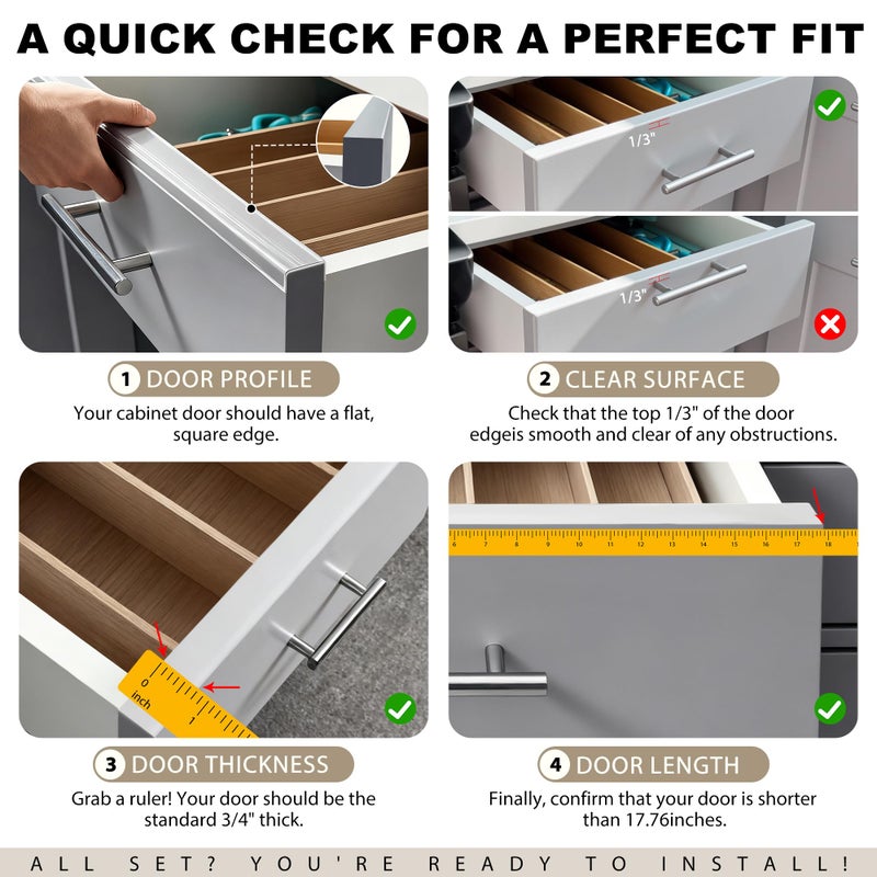 Enjaya Cabinet Protectors for Kitchen Cabinets, Cabinet Door Protector Trash Drawer Protector Edge Guard, Plastic Slip on Protectors for Cabinetsâ€“ 3/4" Thick, 18" Length - Image 2