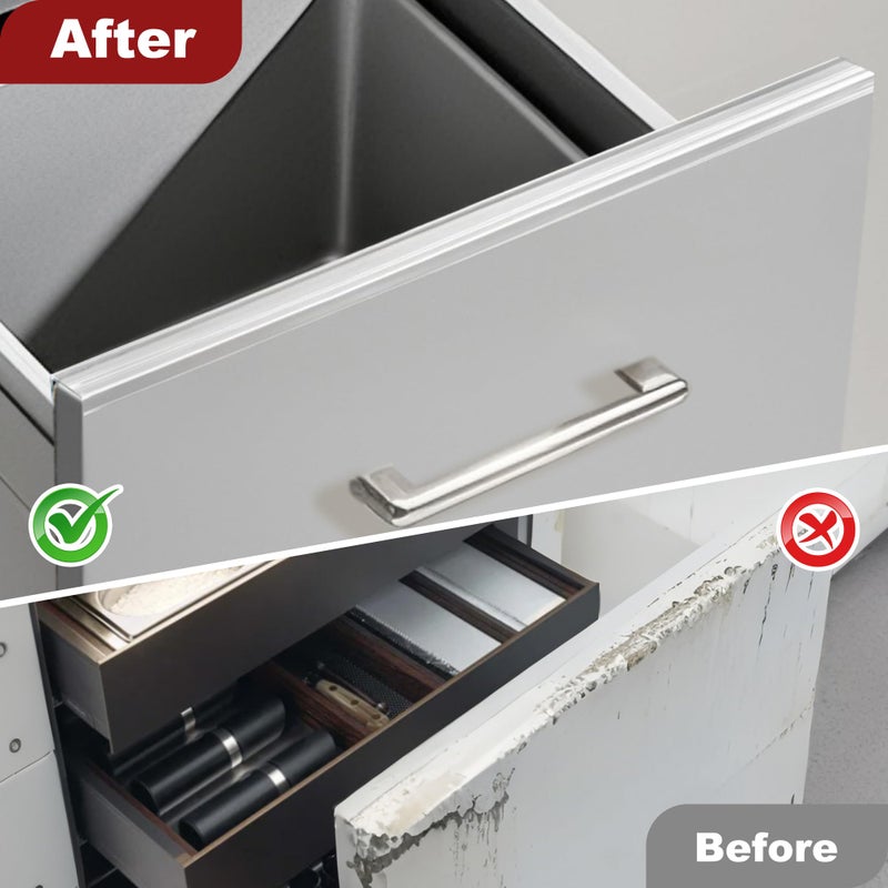 Enjaya Cabinet Protectors for Kitchen Cabinets, Cabinet Door Protector Trash Drawer Protector Edge Guard, Plastic Slip on Protectors for Cabinetsâ€“ 3/4" Thick, 18" Length - Image 4