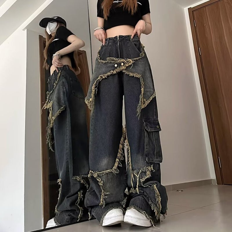 Unisex Classic Denim Jeans Loose Fit Daily Outdoor Wear - Image 2