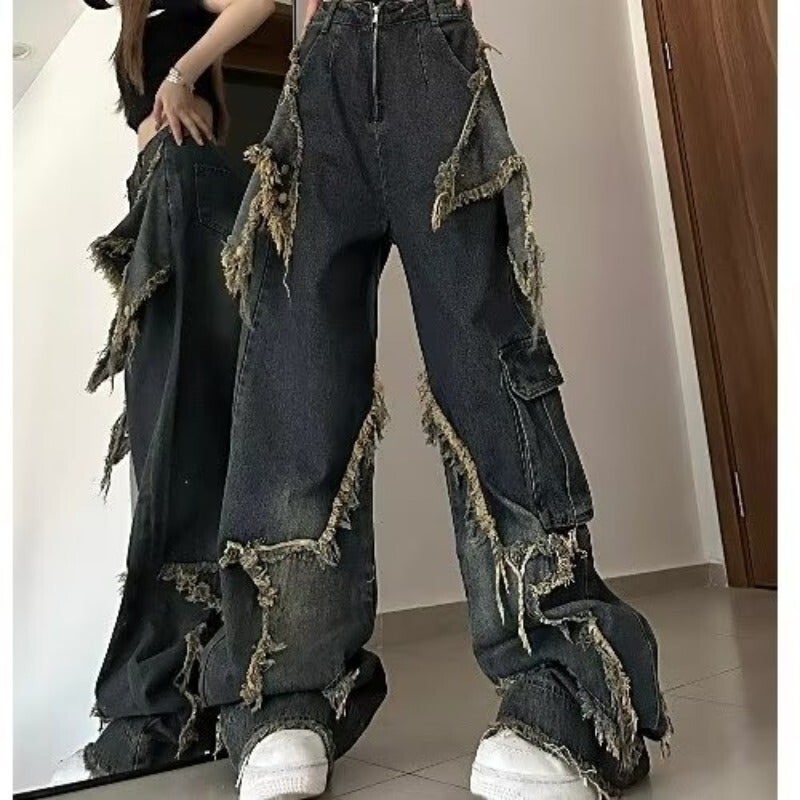 Unisex Classic Denim Jeans Loose Fit Daily Outdoor Wear - Image 1