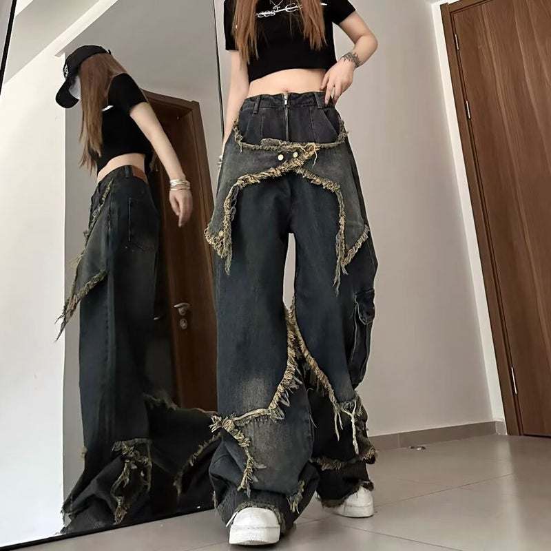 Unisex Classic Denim Jeans Loose Fit Daily Outdoor Wear - Image 4