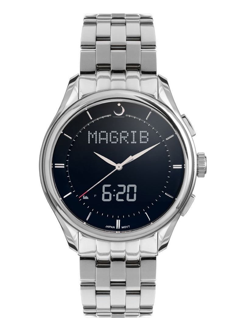 Al Fajr - Analog Stainless Steel Wrist Watch WW-22s -44mm- Silver - Image 1