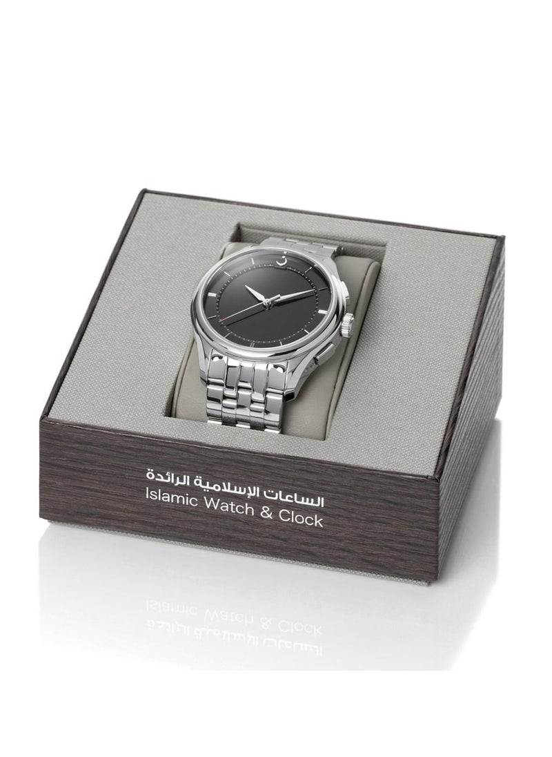 Al Fajr - Analog Stainless Steel Wrist Watch WW-22s -44mm- Silver - Image 1
