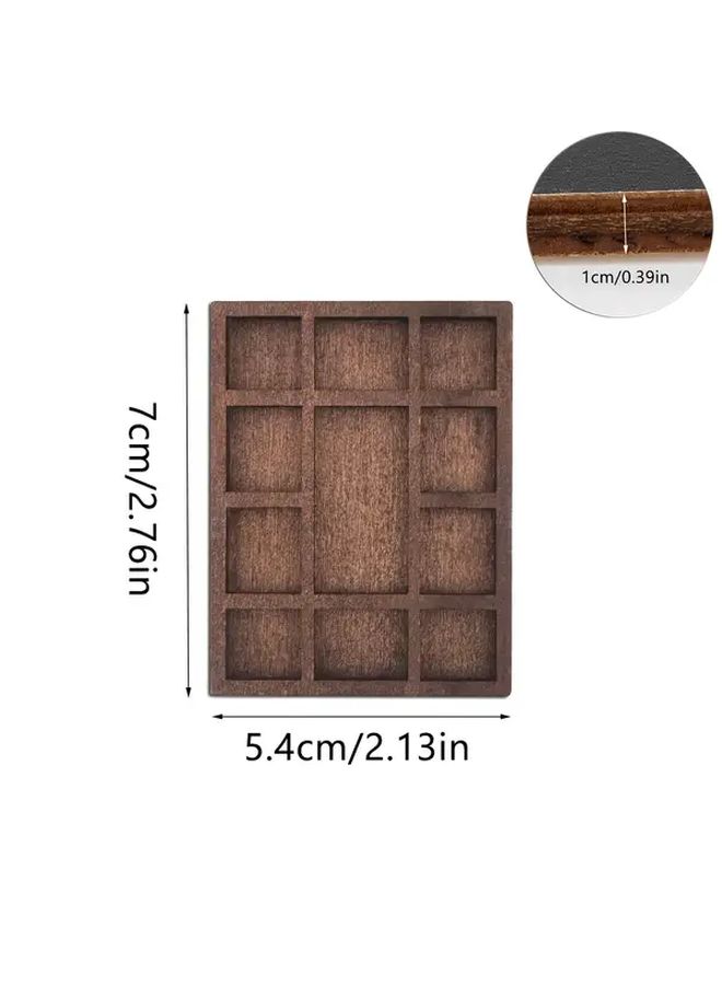 Wooden Jewelry Organizer 2.76 Inch Desktop Storage Rack with Multiple Compartments for Gemstones - Image 4