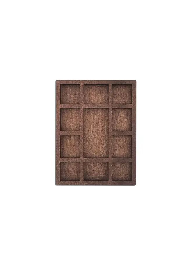 Wooden Jewelry Organizer 2.76 Inch Desktop Storage Rack with Multiple Compartments for Gemstones - Image 5