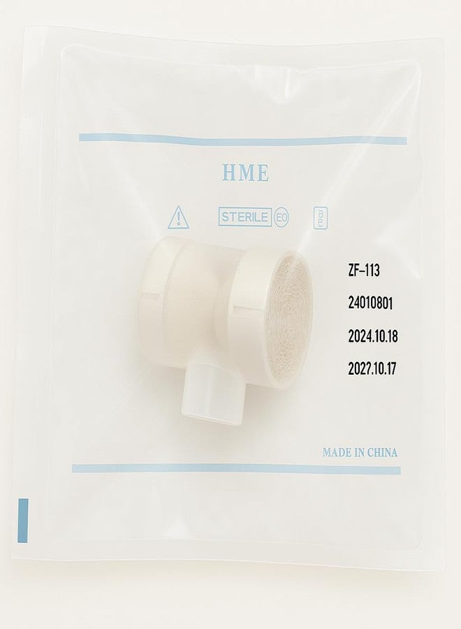 Nispira 6 Tracheostomy Filter Heat Moisture Exchanger HMEs Humidifier Supplies. Individually Packaged. - Image 5