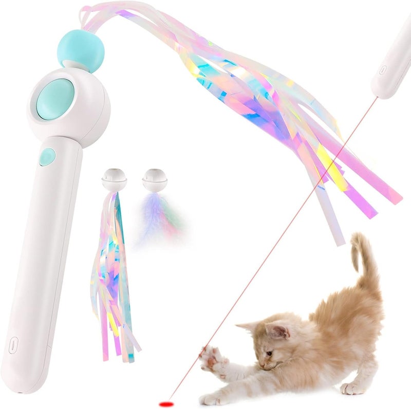 Interactive Multi-Function Retractable Cat Toy with Laser Pointer - Image 1