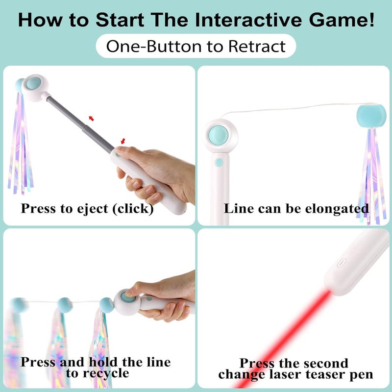 Interactive Multi-Function Retractable Cat Toy with Laser Pointer - Image 3