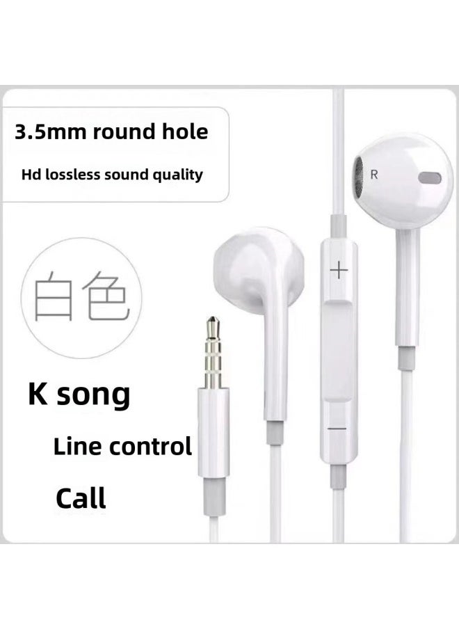 Generic Wired Headset Semi-in-ear 3.5mm Round Hole Interface Type-c For Huawei Apple Oppovivo With Wheat-Color: Upgraded 9d Quality  - Image 1