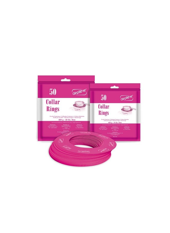 Depileve - Wax Warmer Collars -Pack Of 50 Wax Collars -Wax Pot Collars -14 Oz. Size - Image 1