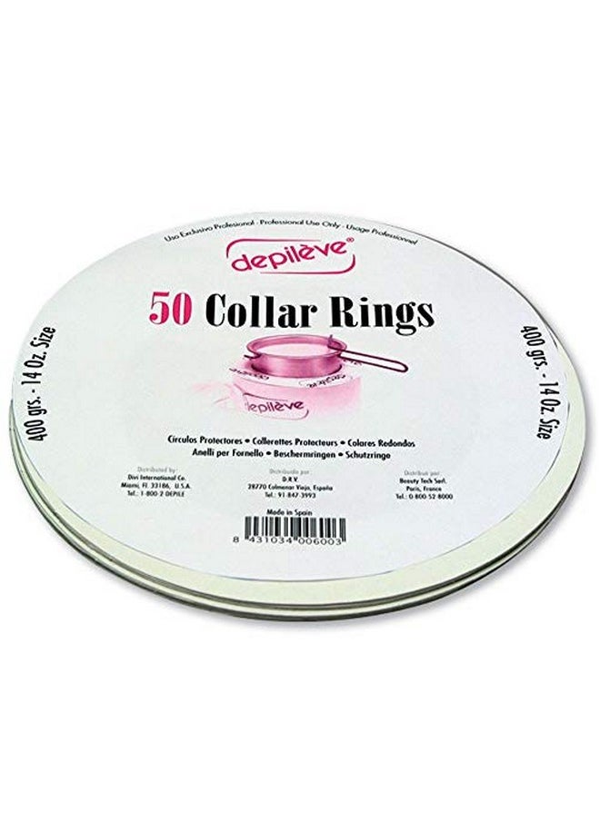 Depileve - Wax Warmer Collars -Pack Of 50 Wax Collars -Wax Pot Collars -14 Oz. Size - Image 1