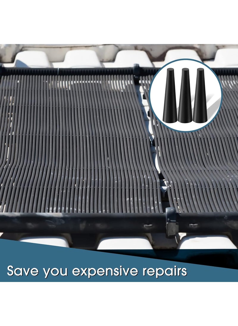 Riakrum 60 Pcs Pool Solar Panels Repair Plugs Solar Pool Heater Repair Kit Pool Solar Plugs for Solar Swimming Pool Heater Panels Black 0250  - Image 5