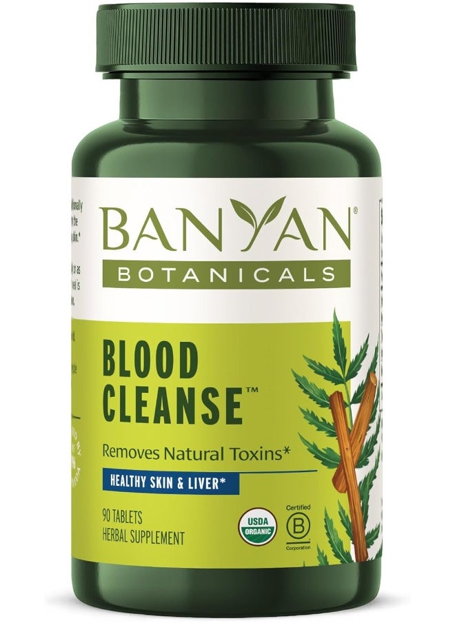 Banyan Botanicals - Blood Cleanse Tablets – Organic Supplement With Manjistha & Turmeric – Blood Cleansing Herbs For Detox Healthy Circulation & Skin* – 90 Tablets – Non Gmo Sustainably Sourced Vegan - Image 1