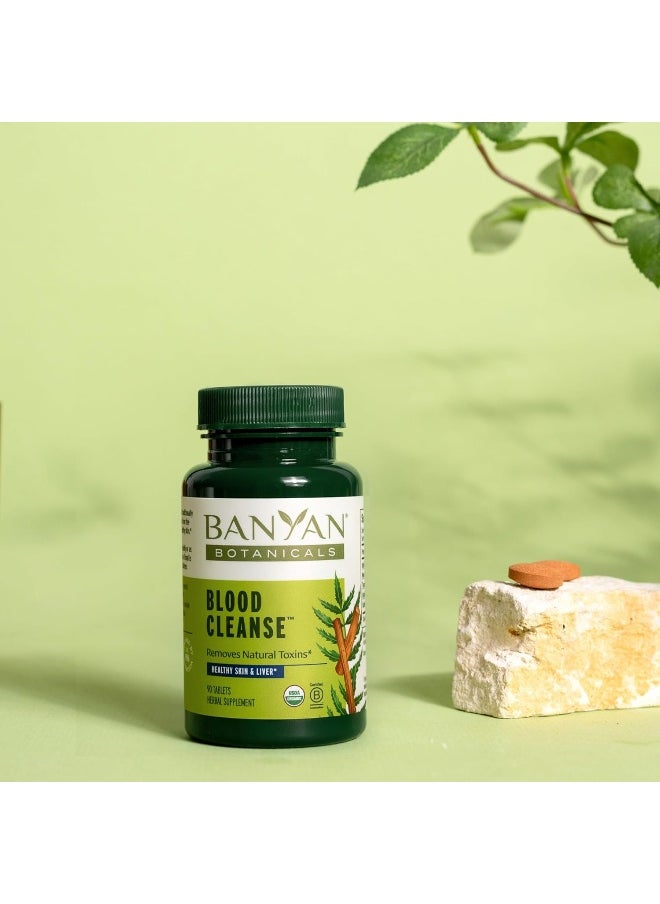 Banyan Botanicals - Blood Cleanse Tablets – Organic Supplement With Manjistha & Turmeric – Blood Cleansing Herbs For Detox Healthy Circulation & Skin* – 90 Tablets – Non Gmo Sustainably Sourced Vegan - Image 1