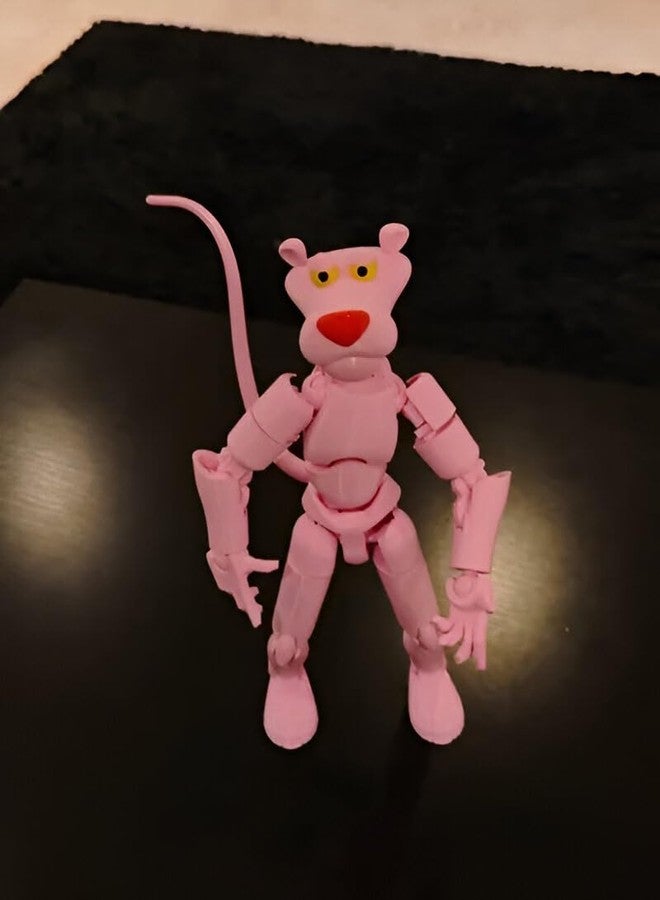 3D CRAFT Panther Action Figure Toy, Pink, Poseable Collectible Plasticoy, Articulated Joints,Figure Toy, - Image 4