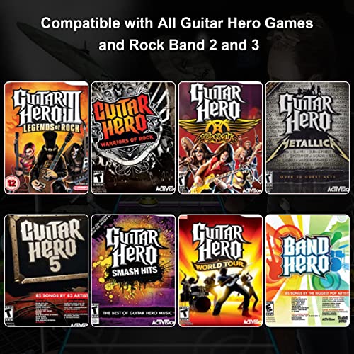 NBCP Wireless Wii Guitar Controller – Compatible with Guitar Hero on Wii, Supports Clone Hero & Band Games – White - Image 3