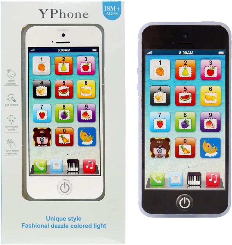 Cooplay Learning Smart Phone Toy Music Lullaby Song Touch Screen Type-C Recharable Cell Phone Mobile Yphone for Toddler Baby - Image 1