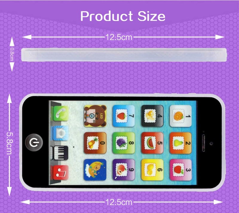 Cooplay Learning Smart Phone Toy Music Lullaby Song Touch Screen Type-C Recharable Cell Phone Mobile Yphone for Toddler Baby - Image 5