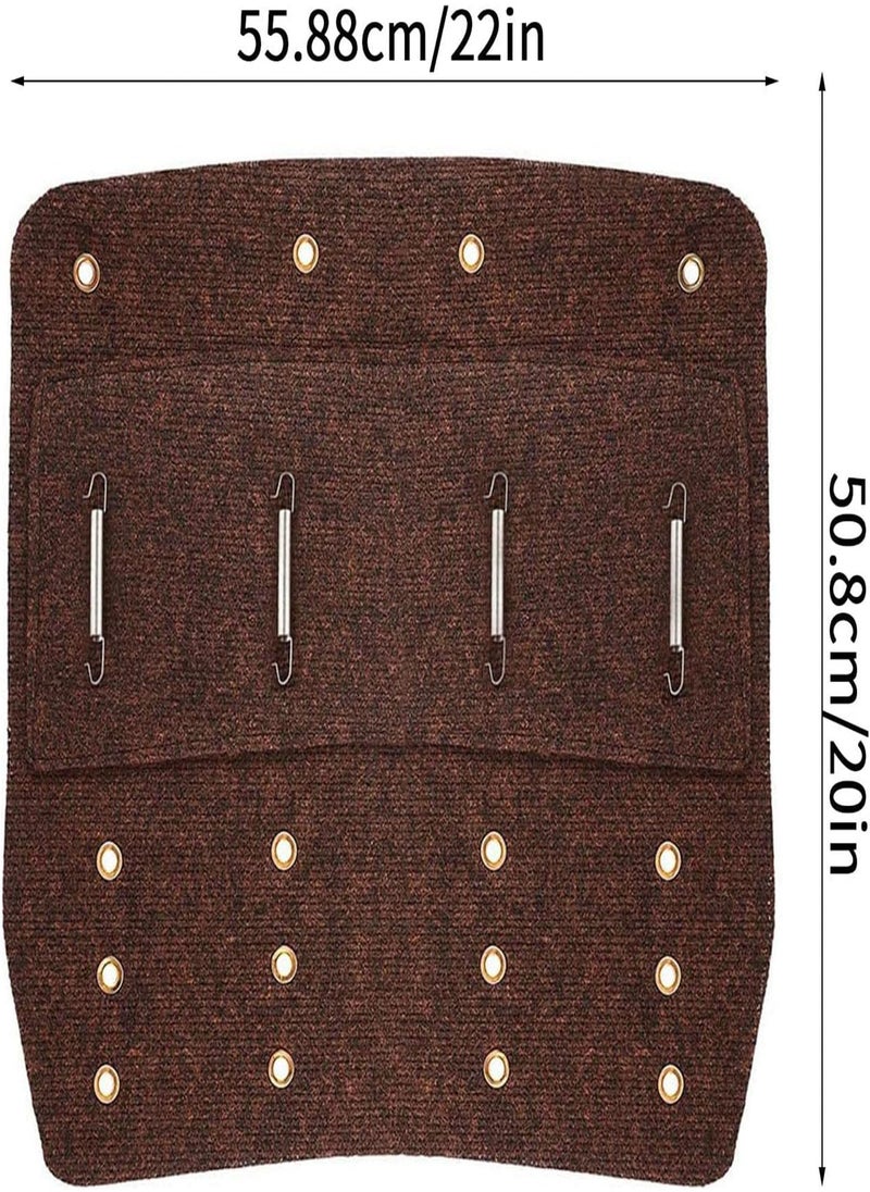 RV Steps Covers Rugs | Size Adjustable RV Step Covers, RV Accessories | Washable RV Step Cover Mat Rugs with Holes & Spring Hooks Wrapping around RV Stairs, RV Steps Carpet Fits 8-10 Inch Wide RV