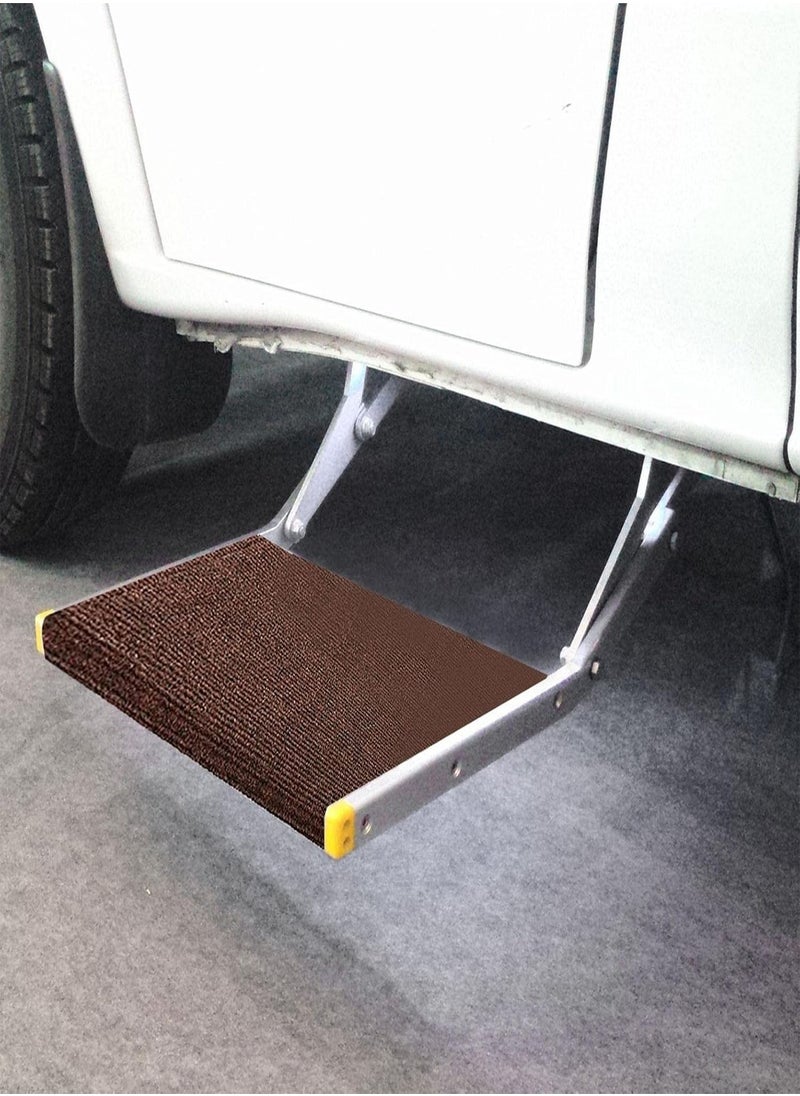 RV Steps Covers Rugs | Size Adjustable RV Step Covers, RV Accessories | Washable RV Step Cover Mat Rugs with Holes & Spring Hooks Wrapping around RV Stairs, RV Steps Carpet Fits 8-10 Inch Wide RV