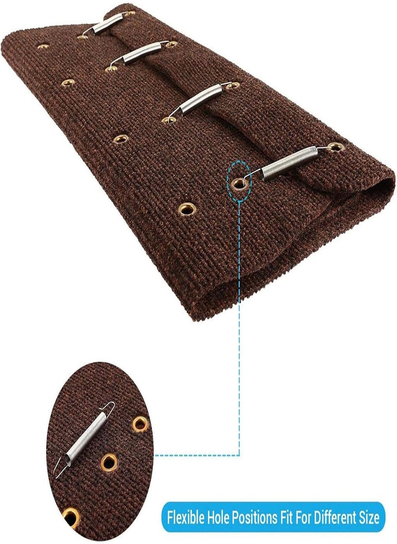 RV Steps Covers Rugs | Size Adjustable RV Step Covers, RV Accessories | Washable RV Step Cover Mat Rugs with Holes & Spring Hooks Wrapping around RV Stairs, RV Steps Carpet Fits 8-10 Inch Wide RV