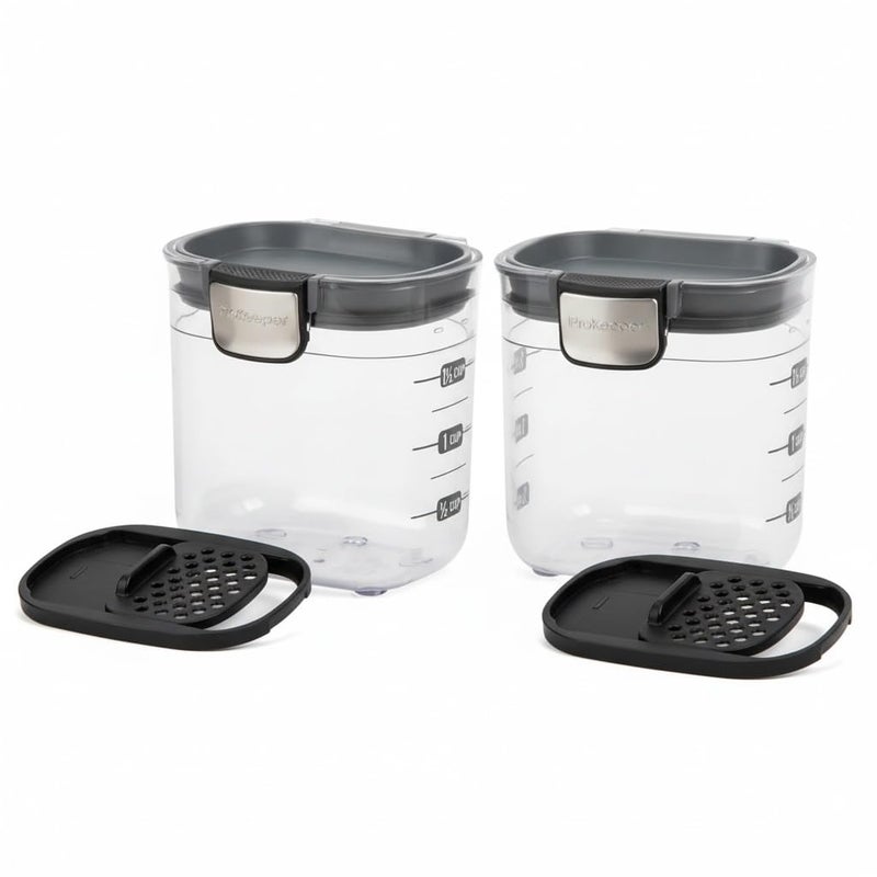 Progressive PKS-401 1.5 Cup Mini Prokeeper+ Airtight Silicone Seal Storage Container Great For Spices & Baking Acessories (2- Piece) - Image 2