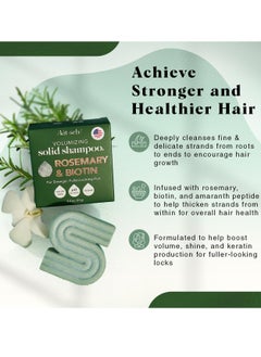 Kitsch Kitsch Rosemary & Biotin Volumizing Natural Shampoo Bar for Hair Growth, Strengthening & Thickening Rosemary Shampoo Bar for All Hair Types, Made in USA, Vegan, Paraben Sulfate & Cruelty Free Bar Soap  - Image 3