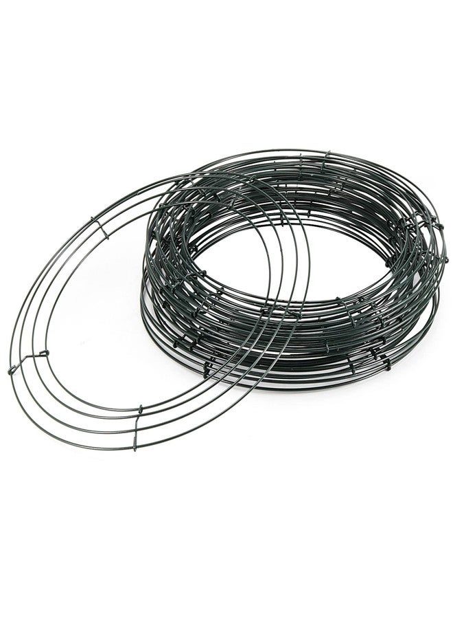 MOUYAT 16 Pack 12 Inch Wire Wreath Frame, Round Green Metal Wreath Form for DIY Christmas Wedding Party - Image 4
