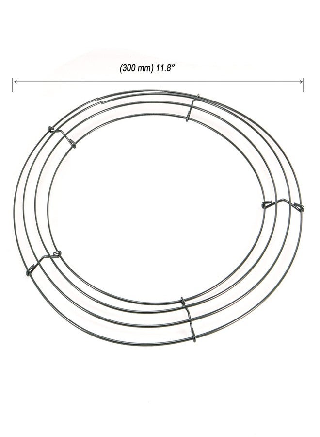 MOUYAT 16 Pack 12 Inch Wire Wreath Frame, Round Green Metal Wreath Form for DIY Christmas Wedding Party - Image 2