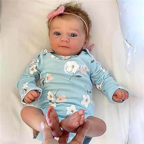 GYCV Lifelike Reborn Baby Dolls Girl 18 Inch Baby Doll Realistic Newborn Girl Silicone Cloth Body Adorable Reborn Baby Doll Real Life Babies Reborn Doll Toys with Accessories Birthday Gift for Kids - Image 1