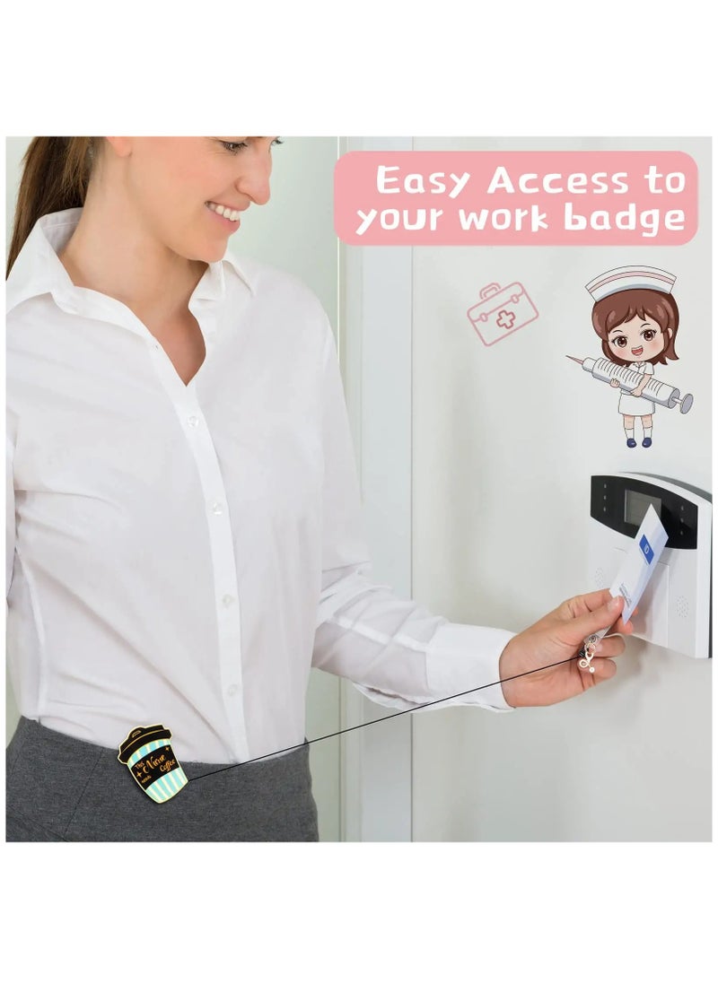 KASTWAVE 5 Pieces Nurse Badge Reel Nurse Retractable Badge  - Image 2