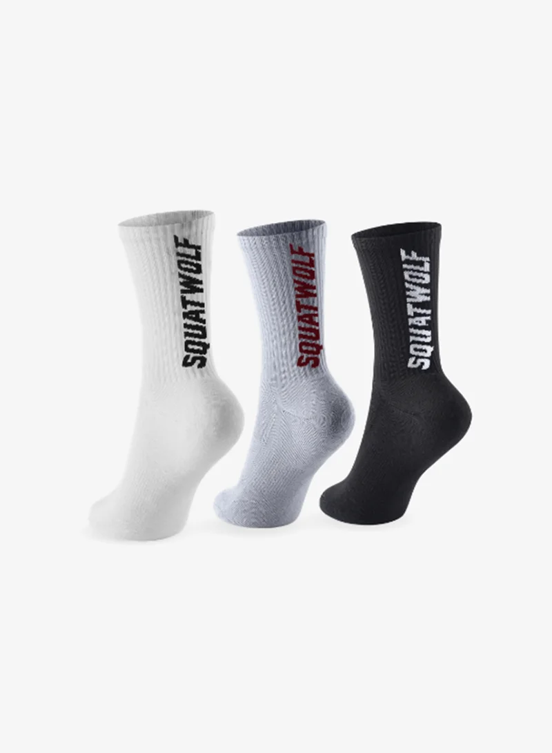 3 Pack Wordmark Crew Socks