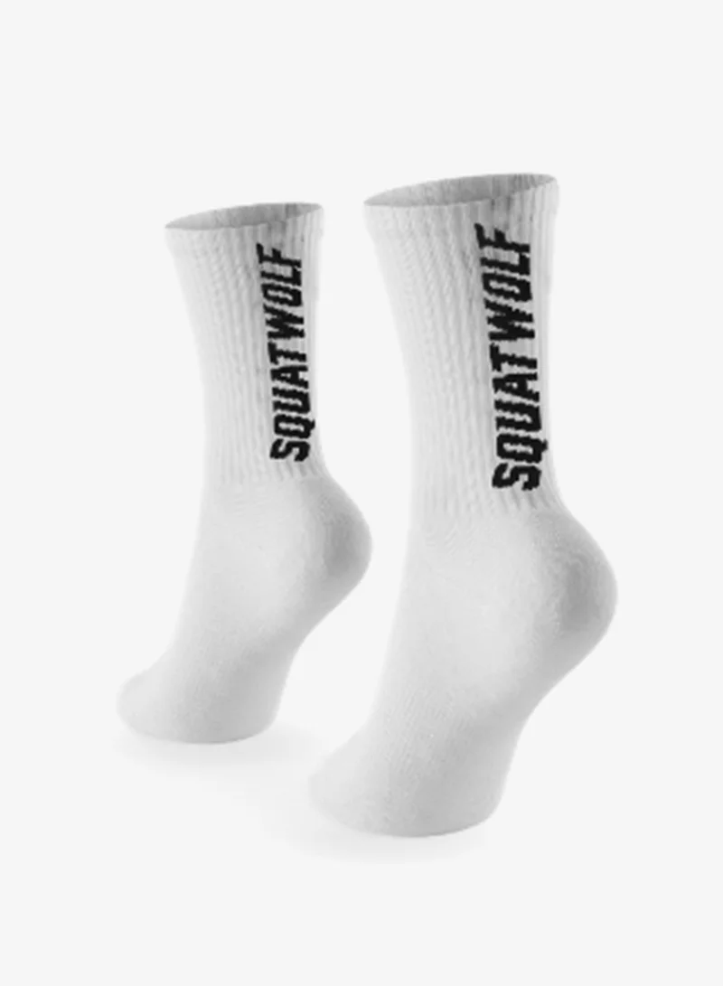 Squatwolf BLACK / SLEET / PEARL WHITE 3 Pack Wordmark Crew Socks  | Best Price UAE