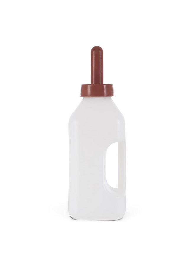 Tuff Stuff Products Lbh2 2 Quart Push On Nipple Teat Cap 2 Quart Calf Milk Feeder Nursing Feeding Bottle With Hand Grip Handle  - Image 1