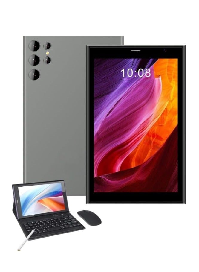 REBENUO CM824 Ultra 8-inch Tablet  8GB RAM + 512GB MEMORY 5g Tablet Single SIM WiFi  Kids Tab Zoom Tiktok Supported Dual Camera  Android 14 Slim Tablet with Keyboard and Mouse (Grey) Latest version for 2025  - Image 1