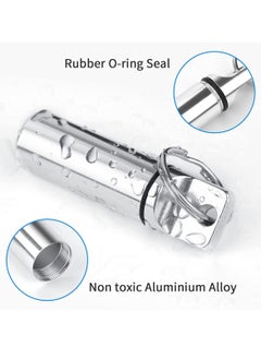 KASTWAVE Small Pill Boxes Organiser Metal Pill Boxes Travel Pocket Pill Case Round Keyring Pill Holder Waterproof Capsules Portable Pill Container for Outdoor Travel  - Image 2